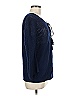 TSE x Claudia Schiffer Blue Wool Pullover Sweater Size M - photo 4
