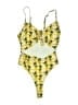 Unbranded Floral Yellow One Piece Swimsuit Size S - photo 1