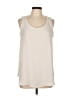 Ann Taylor LOFT 100% Polyester Ivory Sleeveless Blouse Size L - photo 1