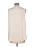 Ann Taylor LOFT 100% Polyester Ivory Sleeveless Blouse Size L - photo 2