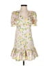 New Look 100% Polyester Floral Yellow Cocktail Dress Size 2 (petite) - photo 1