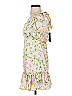 New Look 100% Polyester Floral Yellow Cocktail Dress Size 2 (petite) - photo 5