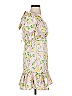 New Look 100% Polyester Floral Yellow Cocktail Dress Size 2 (petite) - photo 4