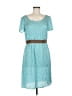 BLUKEY Polka Dots Teal Casual Dress Size M - photo 1
