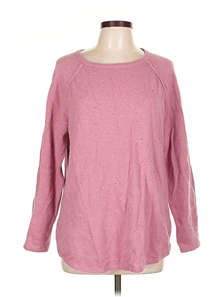 Pre-owned Karen Scott Pullover Sweater In Pink