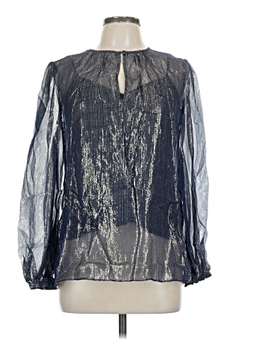 Intermix Long Sleeve Silk Top (view 1)