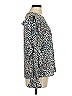 CeCe Animal Print Teal Long Sleeve Blouse Size M - photo 4