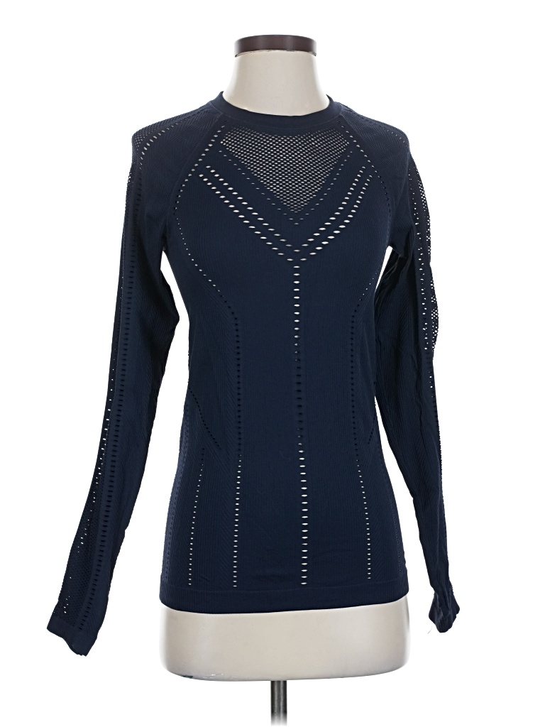 Pre-owned Athleta Long Sleeve T-shirt In Blue