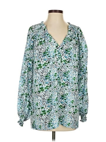 Rungolee Long Sleeve Silk Top (view 1)