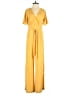 Leith 100% Polyester Solid Yellow Jumpsuit Size S - photo 1