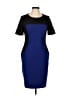 PREMISE Color Block Blue Cocktail Dress Size 10 - photo 1