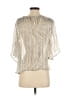 Audrey 3+1 Ivory Gray 3/4 Sleeve Blouse Size Sm - Med - photo 2
