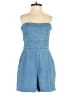 Susana Monaco Solid Blue Romper Size XXS (estimated) - photo 1