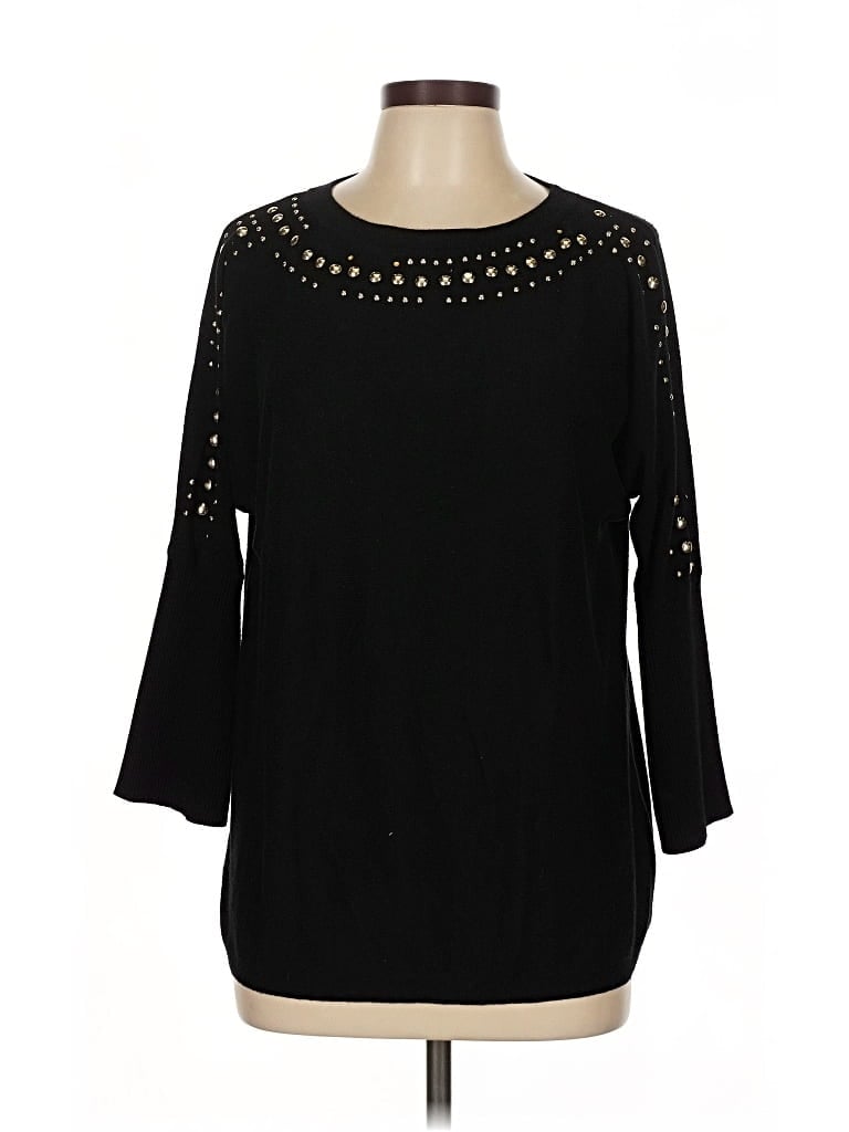 Pre-owned Cable & Gauge 3/4 Sleeve T-shirt In Black