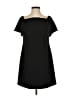 Charles Henry Solid Black Casual Dress Size S - photo 1