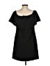 Charles Henry Solid Black Casual Dress Size S - photo 2