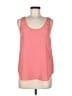Tegan 100% Silk Orange Sleeveless Top Size 6 - photo 1