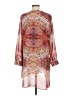 Chico's 100% Polyester Paisley Orange Casual Dress Size Med (1) - photo 2