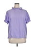 Assorted Brands Purple Short Sleeve Blouse Size XL - photo 1
