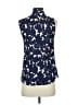 Banana Republic 100% Polyester Blue Sleeveless Blouse Size 0 - photo 2