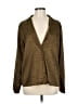 Mable 100% Polyester Brown Green Long Sleeve Blouse Size M - photo 1
