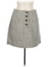 Topshop Houndstooth Gray Ivory Casual Skirt Size 6 - photo 1
