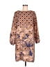 Ottod'Ame 100% Polyester Print Tan Casual Dress Size 6 - photo 1
