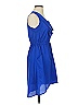 Bebop 100% Polyester Solid Blue Casual Dress Size S - photo 4