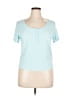Torrid Blue Short Sleeve Henley Size 1X Plus (1) - photo 1