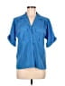 Laura 100% Polyester Blue Short Sleeve Blouse Size 8 - photo 1