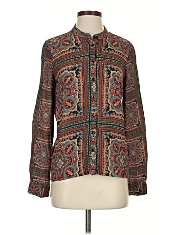 Tolani Long Sleeve Silk Top (view 1)