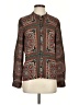 Tolani 100% Silk Paisley Brown Long Sleeve Silk Top Size XS - photo 1