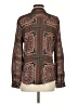 Tolani 100% Silk Paisley Brown Long Sleeve Silk Top Size XS - photo 2