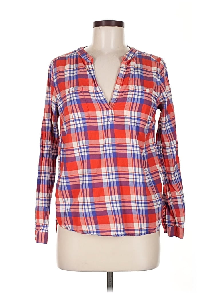 Pre-owned Dalia Collection Long Sleeve Blouse In Orange