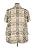 ELOQUII 100% Polyester Animal Print Silver Short Sleeve Blouse Size 24 - photo 2