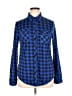 DJT Plaid Blue Long Sleeve Blouse Size XL - photo 1