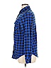 DJT Plaid Blue Long Sleeve Blouse Size XL - photo 5