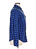 DJT Plaid Blue Long Sleeve Blouse Size XL - photo 4