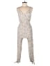 Dress Forum 100% Rayon Paisley Graphic Ivory Jumpsuit Size S - photo 1