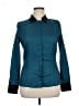 Jonathan Saunders for Target 100% Cotton Color Block Teal Long Sleeve Blouse Size XL - photo 1