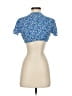 Shein 100% Polyester Blue Short Sleeve Blouse Size XS - photo 2