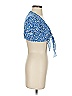 Shein 100% Polyester Blue Short Sleeve Blouse Size XS - photo 4
