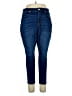 Ann Taylor LOFT Solid Blue Jeans Size 33 waist - photo 1