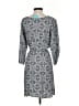 Escapada 100% Rayon Paisley Gray Casual Dress Size S - photo 2