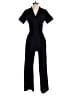 Meg Shop Solid Black Jumpsuit Size S - photo 1