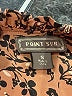 Point Sur 100% Silk Animal Print Brown 3/4 Sleeve Silk Top Size S - photo 7