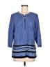 Anne Klein 100% Polyester Blue 3/4 Sleeve Blouse Size M (petite) - photo 1