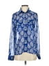Molly Bracken 100% Polyester Paisley Blue Long Sleeve Blouse Size S - photo 1