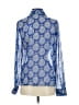 Molly Bracken 100% Polyester Paisley Blue Long Sleeve Blouse Size S - photo 2