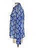 Molly Bracken 100% Polyester Paisley Blue Long Sleeve Blouse Size S - photo 5